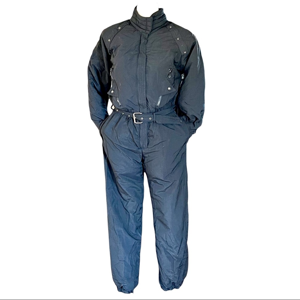 Vintage Black Ski One-Piece Jumpsuit